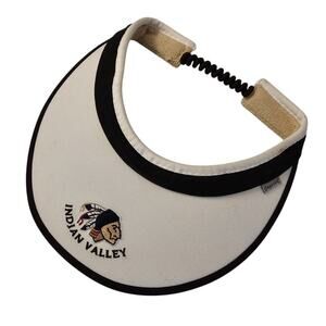 Vintage 1990s Imperial Hat Co Womens Golf Visor Indian Valley White Elastic Back